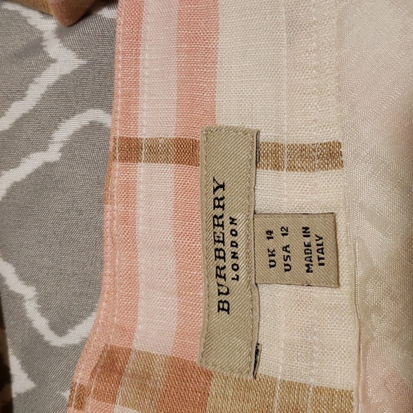 Burberry London Pink and Beige November Check Wrap Skirt Size 12 - Picture 6 of 8